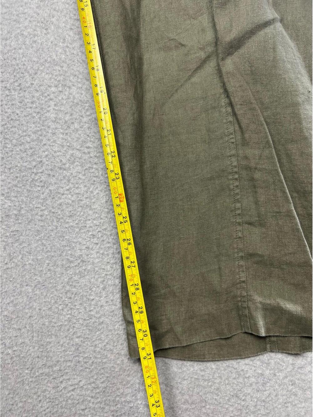 I.N.C Coastal Linen Wide Leg Pants Womens Plus 22W Green Summer Minimalist - Picture 5 of 9